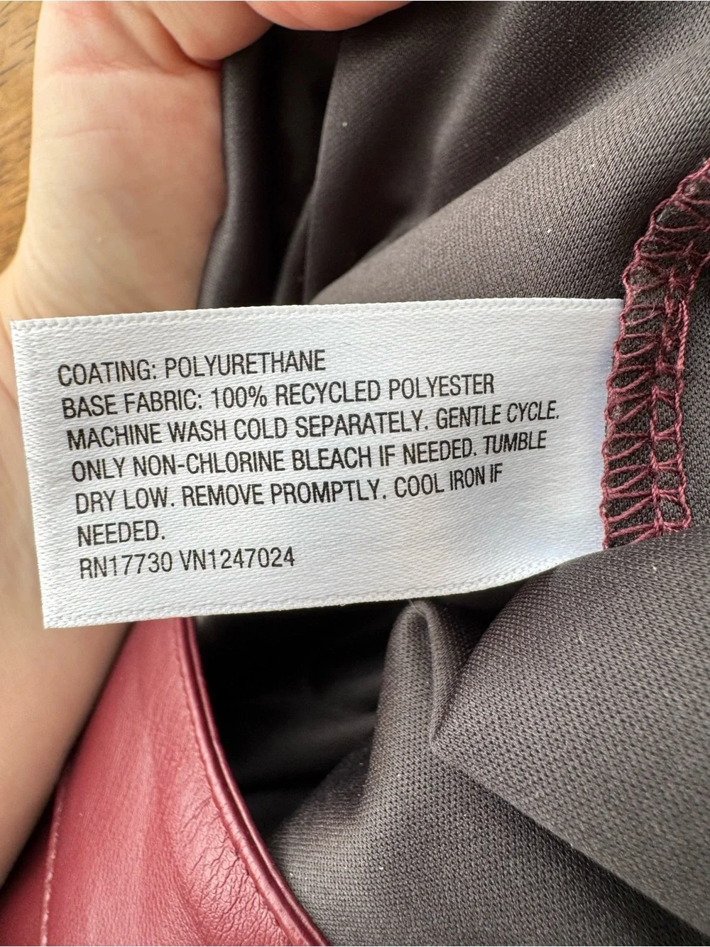 wild fable Wide-Leg Faux Leather Pants in Burgundy